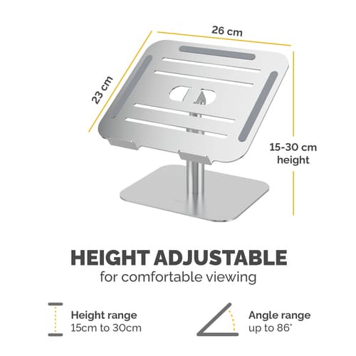 ALUMIA DESK LAPTOP STAND SILVER — view 6