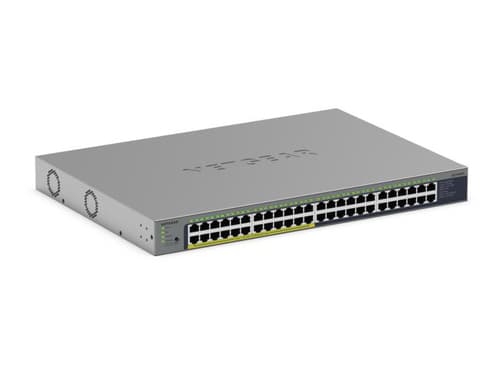 NETGEAR GS748PP - Switch - unmanaged - 24 x 10/100/1000 + 24 x 10/100/1000 (PoE+) - desktop, wall-mountable - PoE+ (380 W) — view 4