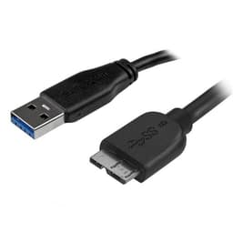 StarTech.com 2m 6ft Slim USB 3.0 A to Micro B Cable M/M - Mobile Charge Sync USB 3.0 Micro B Cable for Smartphones and Tablets (USB3AUB2MS) - USB cable - Micro-USB Type B (M) to USB Type A (M) - USB 3.0 - 2 m - molded - black - for P/N: BNDTBUSB3142, HBS304A24A, PEXUS313AC2V, PEXUSB311A1E, PEXUSB314A2V2, S251BMU3FP