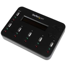 StarTech.com Standalone 1:5 USB Flash Drive Duplicator and Eraser - Flash Drive (USB 3.0/2.0/1.1) Copier - 2 Duplication Modes (USBDUP15) - USB drive duplicator - 5 bays