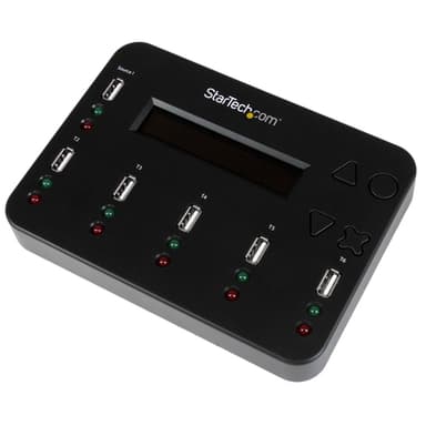 StarTech.com Standalone 1:5 USB Flash Drive Duplicator and Eraser - Flash Drive (USB 3.0/2.0/1.1) Copier - 2 Duplication Modes (USBDUP15) - USB drive duplicator - 5 bays