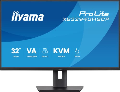 iiyama XB3294UHSCP-B1 32" VA LCD USB-C D — view 1