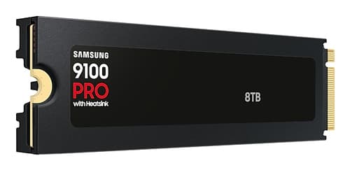 Samsung 9100 PRO MZ-VAP8T0 - SSD - encrypted - 8 TB - internal - M.2 2280 - PCI Express 5.0 x4 (NVMe) - 256-bit AES - TCG Opal Encryption 2.0 - integrated heatsink - black — view 5