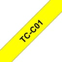 Brother TCC01 - 12 mm x 6.7 m - black on fluorescent yellow - laminated tape - for P-Touch PT-2000, PT-3000, PT-500, PT-5000, PT-8E thumbnail 1