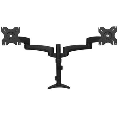 StarTech.com Desk Mount Dual Monitor Arm - Articulating - Supports Monitors 12" to 24" - Adjustable VESA Monitor Arm - Grommet or Desk Mount - Black (ARMDUAL) - Mounting kit - adjustable arm - for 2 LCD displays - plastic, steel - black - screen size: 12"-24" - desk-mountable - for P/N: ACCSMNT, ARMSTSLG, DK30A2DH, DK30C2DAGPD, DK30C2HAGPD, TB3DK2DPM2, TB3DK2DPPD
