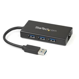 StarTech.com USB 3.0 Hub with Gigabit Ethernet Adapter - 3 Port - NIC - USB Network / LAN Adapter - Windows & Mac Compatible (ST3300GU3B) - Hub - 3 x SuperSpeed USB 3.0 + 1 x 10/100/1000 - desktop - for P/N: PEXUSB3S2EI, PEXUSB3S42, PEXUSB3S7, SVA5H2NEUA