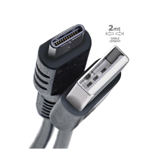 USB - TYPE C CABLE BLACK 2M — view 3