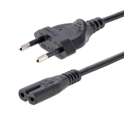 StarTech.com 1m (3ft) Laptop Power Cord, EU Plug to C7, 2.5A 250V, 18AWG, Notebook / Laptop Replacement AC Power Cord, Printer/Power Brick Cord, Europlug to IEC 60320 C7 - Laptop Charger Cable, UL Listed - Power cable - power IEC 60320 C7 to Europlug (M) - AC 250 V - 1 m - black
