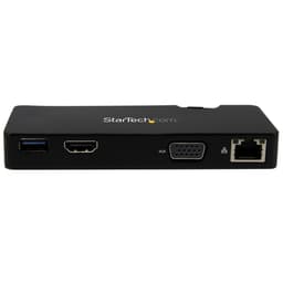 StarTech.com USB 3.0 to HDMI or VGA Adapter Dock - USB 3.0 Mini Docking Station w/ USB, GbE Ports - Portable Universal Laptop Travel Hub (USB3SMDOCKHV) - Docking station - USB - HDMI - 1GbE - for P/N: ARMPIVOT, ARMPIVOTE, ARMPIVSTND, ARMSLIM, ARMUNONB