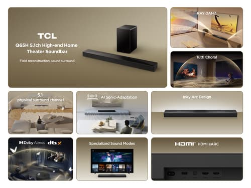 TCL Q65HK 5.1 WIRELESS SOUNDBAR — view 5