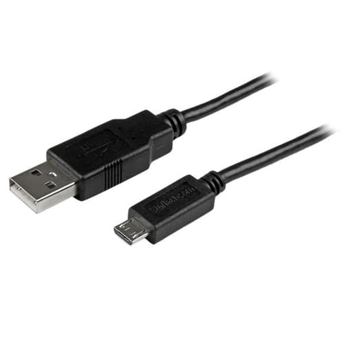 StarTech.com 15cm 6in Mobile Charge Sync USB to Slim Micro USB Cable for Phones & Tablets A to Micro B - M/M - Thin Micro USB Charge Cable (USBAUB15CMBK) - USB cable - Micro-USB Type B (M) to USB (M) - USB 2.0 - 15 cm - black - for P/N: CMDPHD2HD, DPMDPHD2HD, ST4CU424, ST4CU424EU, ST4CU424UK, ST8CU824, USBAUBSCHM