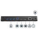 StarTech.com USB 3.0 Docking Station Dual Monitor with HDMI & 4K DisplayPort, 4x USB-A, Gigabit Ethernet, USB Type A Universal Laptop Dock with USB 3.1 Gen 1 Hub (5 Gbps) and Charging