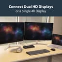 StarTech.com USB 3.0 Docking Station Dual Monitor with HDMI & 4K DisplayPort, 4x USB-A, Gigabit Ethernet, USB Type A Universal Laptop Dock with USB 3.1 Gen 1 Hub (5 Gbps) and Charging