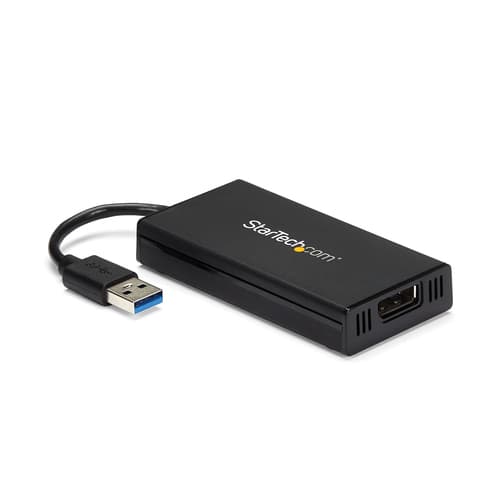 StarTech.com USB 3.0 to DisplayPort Adapter - DisplayLink Certified - 4K 30Hz - USB / DisplayPort adapter - TAA Compliant - USB Type A (M) to DisplayPort (F) - USB 3.0 - 9 m - 4K support, USB power - black - for P/N: MDP2DPMM10, MDP2DPMM3, MDP2DPMM6, MDP2DVIMM6BS, TB33A1C
