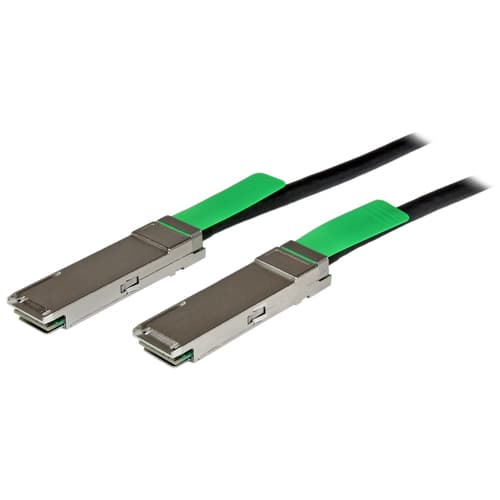 StarTech.com MSA Uncoded Compatible 2m 40G QSFP+ to QSFP+ Direct Attach Breakout Cable Twinax, 40 GbE QSFP+ Copper DAC 40 Gbps Low Power Passive Transceiver Module DAC, 40GE Breakout Cable - Lifetime Warranty (QSFPMM2M) - Direct attach cable - QSFP+ to QSFP+ - 2 m - twinaxial - black