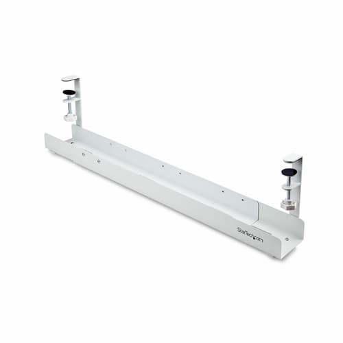 StarTech.com Under Desk Cable Management Tray, Clamp-on Installation - Cable management tray - under-desk mountable - white - 120 cm