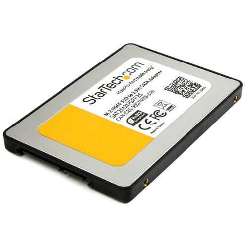 StarTech.com M.2 (NGFF) SSD to 2.5in SATA III Adapter - Up to 6 Gbps - M.2 SSD Converter to SATA with Protective Housing (SAT2M2NGFF25) - Storage controller - M.2 - SATA 6Gb/s - SATA - black - for P/N: BRACKET125PT, BRACKET125PTP, BRACKET225PT, BRACKET425F