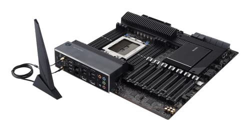 ASUS Pro WS WRX80E-SAGE SE WIFI - Motherboard - extended ATX - Socket sWRX8 - AMD WRX80 Chipset - USB-C Gen 2x2, USB-C Gen2, USB 3.2 Gen 2, USB 3.2 Gen 1 - 2 x 10 Gigabit LAN, Wi-Fi 6, Bluetooth - HD Audio (8-channel) — view 12