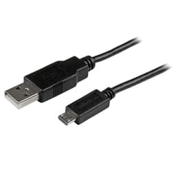 StarTech.com 3m 10 ft Long Micro-USB Charge-and-Sync Cable -M/M - USB to Micro USB Charging Cable - 24 AWG (USBAUB3MBK) - USB cable - Micro-USB Type B (M) to USB (M) - USB 2.0 - 3 m - molded - black