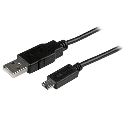 StarTech.com 3m 10 ft Long Micro-USB Charge-and-Sync Cable -M/M - USB to Micro USB Charging Cable - 24 AWG (USBAUB3MBK) - USB cable - Micro-USB Type B (M) to USB (M) - USB 2.0 - 3 m - molded - black — view 1
