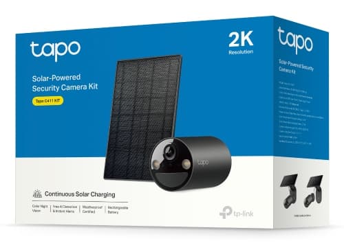 Tapo C411 KIT V2 - Network surveillance camera - outdoor - dustproof / waterproof - colour (Day&Night) - 3 MP - 2304 x 1296 - 2K - fixed focal - audio - wireless - Wi-Fi - H.264 - with Solar Panel — view 12