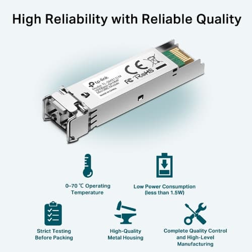 TP-Link TL-SM311LM V4 - SFP (mini-GBIC) transceiver module - 1GbE - 1000Base-SX - LC/UPC multi-mode - up to 550 m - 850 nm — view 4