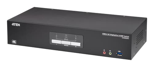 ATEN KVMP CS1922ATC - KVM / audio / USB switch - 4K, DisplayPort, USB 3.0 - 2 x KVM / audio / USB - 1 local user - desktop - for P/N: UC232AF