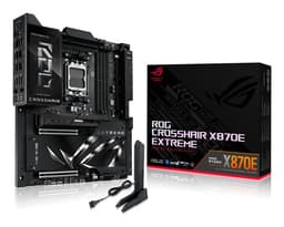 ASUS ROG CROSSHAIR X870E EXTREME - Motherboard - ATX - Socket AM5 - AMD X870E Chipset - USB4, USB-C 3.2 Gen2, USB 3.2 Gen 2, USB-C 3.2 Gen 2x2, USB 3.2 Gen 1 - Wi-Fi 7, Bluetooth, 5 Gigabit Ethernet, 10 Gigabit LAN - onboard graphics (CPU required) - HD Audio (8-channel)