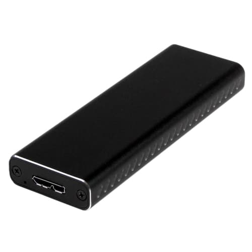 StarTech.com M.2 SSD Aluminum Enclosure to USB 3.0 (5Gbps) with UASP - M.2 NGFF SATA with B Key & B+M Key - External M.2 Portable Enclosure (SM2NGFFMBU33) - Storage enclosure - M.2 - SATA 6Gb/s - USB 3.0 - black