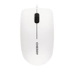 CHERRY MC 1000 - Mouse - right and left-handed - optical - 3 buttons - wired - USB - white (top), black base