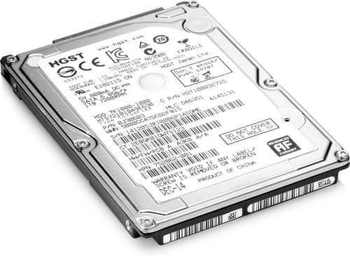 HP - Hard drive - 1 TB - internal - SATA 6Gb/s - 7200 rpm - for EliteBook 850 G2, ZBook 14 G2, 15 G2, 15 G3, 15u G2, 17 G3, 17 G4, 17 G5 — view 3