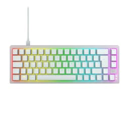 CHERRY K5V2 - Keyboard - 65% - compact TKL - backlit - USB - QWERTY - UK - key switch: CHERRY MX2A Red (hot-swappable) - white