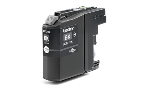 Brother LC121BK - Black - original - blister with acoustic / electromagnetic alarm - ink cartridge - for Brother DCP-J100, J105, J132, J152, J552, J752, MFC-J245, J470, J650, J870
