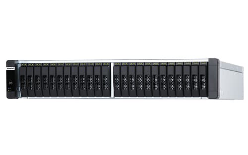 QNAP ES2486dc - NAS server - 24 bays - rack-mountable - SAS 12Gb/s - RAID 0, 1, 5, 6, 10, 50, JBOD, 60, RAID TP - RAM 96 GB - Gigabit Ethernet / 10 Gigabit Ethernet - iSCSI support - 2U — view 4
