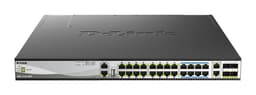D-Link DMS 3130-30PS - Switch - multi-gigabit - L3 - Managed - 16 x 100/1000/2.5G (PoE+) + 8 x 100/1000/2.5G/5G (PoE++) + 2 x 100/1000/2.5G/5G/10GBase-T + 4 x 10 Gigabit / 25 Gigabit SFP28 - rack-mountable - PoE++ (740 W)