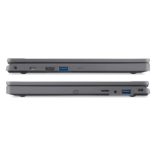 Acer TravelMate B3 Spin 11 TMB311RN-33-TCO - Flip design - Intel N-series - N100 / up to 3.4 GHz - Win 11 Pro Education - UHD Graphics - 4 GB RAM - 128 GB SSD UFS - 11.6" IPS touchscreen 1920 x 1080 (Full HD) - Wi-Fi 6E, Bluetooth - shale black - kbd: UK — view 7
