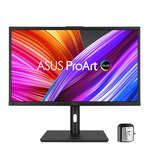 ASUS ProArt OLED PA27DCE-K - OLED monitor - 27" (26.9" viewable) - 3840 x 2160 4K @ 60 Hz - 350 cd/m� - 1000000:1 - HDR10, HLG - 3xHDMI, DisplayPort, USB-C - speakers - black — view 1