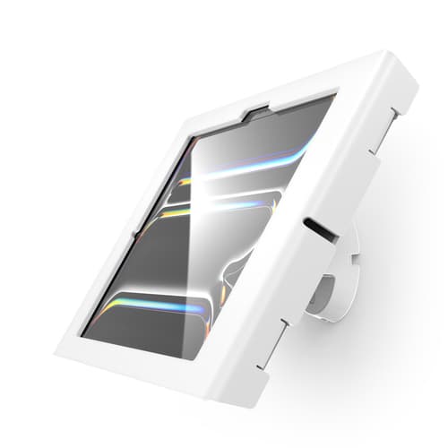 Compulocks iPad Pro M4 11" (2024) Apex Enclosure Tilting Wall Mount - Mounting kit (mount, enclosure) - exposed front/back camera - for tablet - lockable - aluminium, metal frame - white - screen size: 11" - wall-mountable - for Apple 11-inch iPad Pro Wi-Fi, Wi-Fi + Cellular