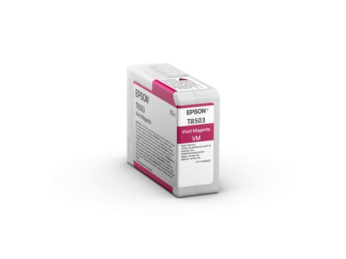 Epson Ink Cartridges, Ultrachrome HD, T8503, Singlepack, 1 x 80.0 ml Vivid Magenta