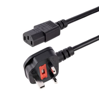 StarTech.com 10ft (3m) UK Computer Power Cable, 18AWG, BS 1363 to C13 Power Cord, 10A 250V, Black Replacement AC Power Cord, TV/Monitor Power Cable, BS 1363 to IEC 60320 C13 Kettle Lead - Power Supply Cable - Power cable - power IEC 60320 C13 to BS 1363 (M) - 3 m - black