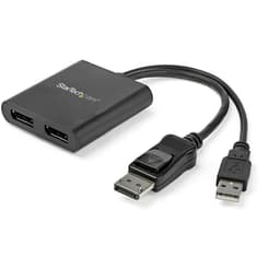 StarTech.com 2-Port Multi Monitor Adapter, DisplayPort 1.2 MST Hub, Dual 4K 30Hz or 1080p, USB Bus Powered, Video Splitter for Extended Desktop Mode on Windows Only, DP to 2x DP MST Hub - Multi Stream Transport (MSTDP122DP) - Video splitter - 2 x DisplayPort - desktop - for P/N: SV231DPU34K