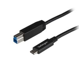 StarTech.com USB C to USB B Printer Cable - 1m / 3 ft - Superspeed - USB 3.1 - 10Gbps - USB C Printer Cable - USB Type C to Type B (USB31CB1M) - USB cable - 24 pin USB-C (M) to USB Type B (M) - USB 3.1 - 1 m - black - for P/N: PEXUSB311AC3, PEXUSB312C3, SV231DHU34K6, SV231HU34K6, SV231QDPU34K, SV431HU34K6