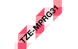 Brother TZe-MPRG31 - Black on red gingham - Roll (1.2 cm x 4 m) 1 cassette(s) laminated tape - for Brother PT-H110, P-Touch PT-E310, H110, P-Touch Cube PT-P300, P-Touch Embellish PT-D215