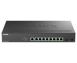 D-Link DMS 1250-10SP - Switch - L2+ - smart - 8 x 10/100/1000/2.5G (PoE+) + 2 x 10 Gigabit SFP+ - desktop - PoE+ (240 W)