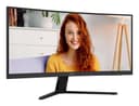 AOC Basic-line CU34B3E - B3 Series - LED monitor - curved - 34" - 3440 x 1440 WQHD @ 120 Hz - VA - 300 cd/m� - 3500:1 - HDR10 - 1 ms - HDMI, DisplayPort - black thumbnail 6