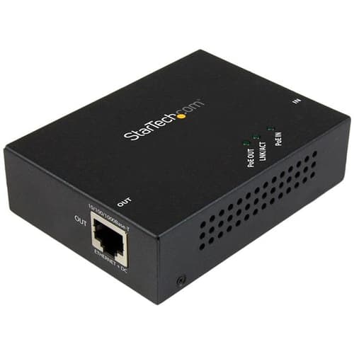 StarTech.com 1 Port Gigabit PoE+ Extender 802.3at & 802.3af - 100m (330ft) - Power over Ethernet Extender - PoE Repeater Network Extender (POEEXT1GAT) - Repeater - 1GbE - 10Base-T, 100Base-TX, 1000Base-T - up to 100 m - for P/N: ST12MHDLANU