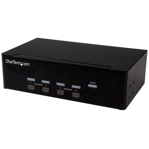 StarTech.com 4 Port VGA KVM Switch - Dual VGA - Hot-key & Audio Support - 1920x1200 KVM Switch - KVM Video Switch (SV431DVGAU2A) - KVM / audio / USB switch - 4 x KVM / audio / USB - 1 local user - desktop - for P/N: SV431RACK, SVA12M2NEUA, SVA12M5NA