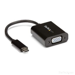 StarTech.com USB-C to VGA Adapter - Black - 1080p - Video Converter For Your MacBook Pro - USB C to VGA Display Dongle (CDP2VGA) - USB / VGA adapter - 24 pin USB-C (M) to HD-15 (VGA) (F) - USB 3.1 Gen 1 / Thunderbolt 3 - 18 cm - 1920 x 1200 (WUXGA) support, USB power - black - for P/N: BNDTB10GI, BNDTB210GSFP, BNDTB410GSFP, BNDTB4M2E1, BNDTBUSB3142, TB4CDOCK