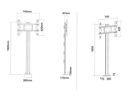 *Non Cancellable/Non Returnable (NCNR)* STAND 180 SINGLESILVERW.FLOORMOUNT — view 18