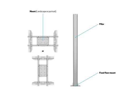 *Non Cancellable/Non Returnable (NCNR)* STAND 180 SINGLESILVERW.FLOORMOUNT — view 9